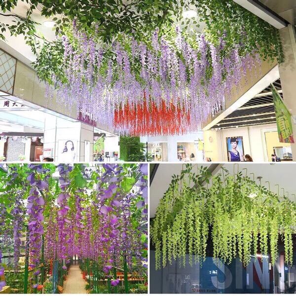 1 cành hoa FUJI Nhật Bản- dây hoa thả dài- hoa giả cao cấp trang trí nhà cửa, tiệc cưới, sự kiện dài 1.1m