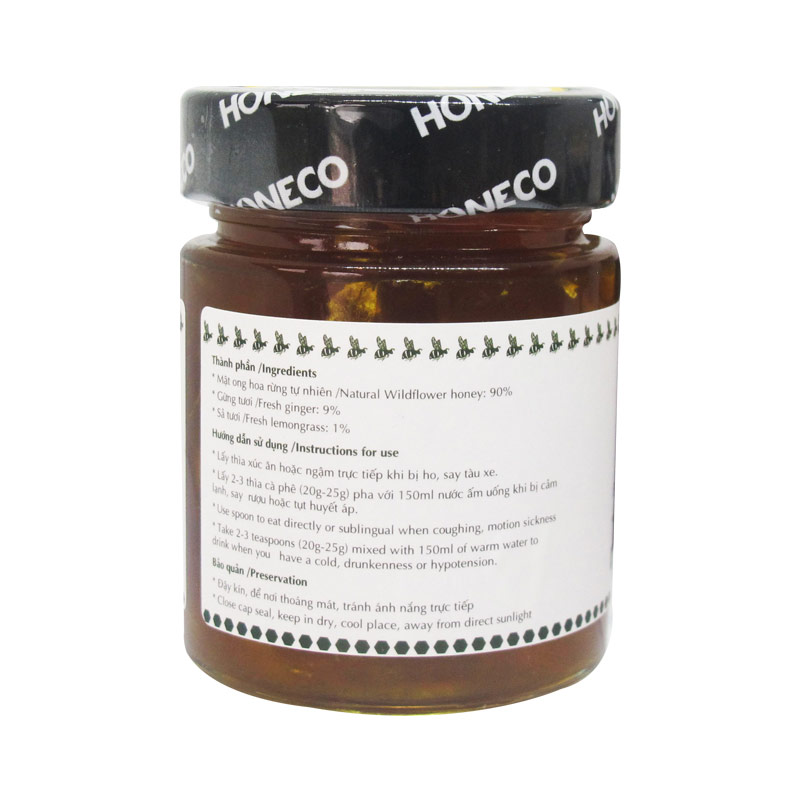 Mật ong Gừng Sả Honeco 250g