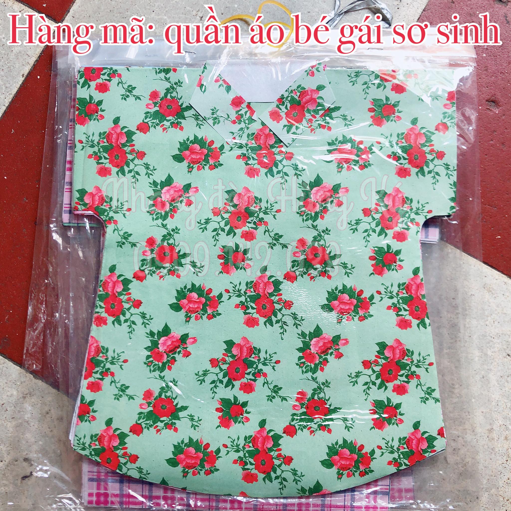 Hàng mã quần áo giấy cúng vong linh thai nhi bé trai và gái