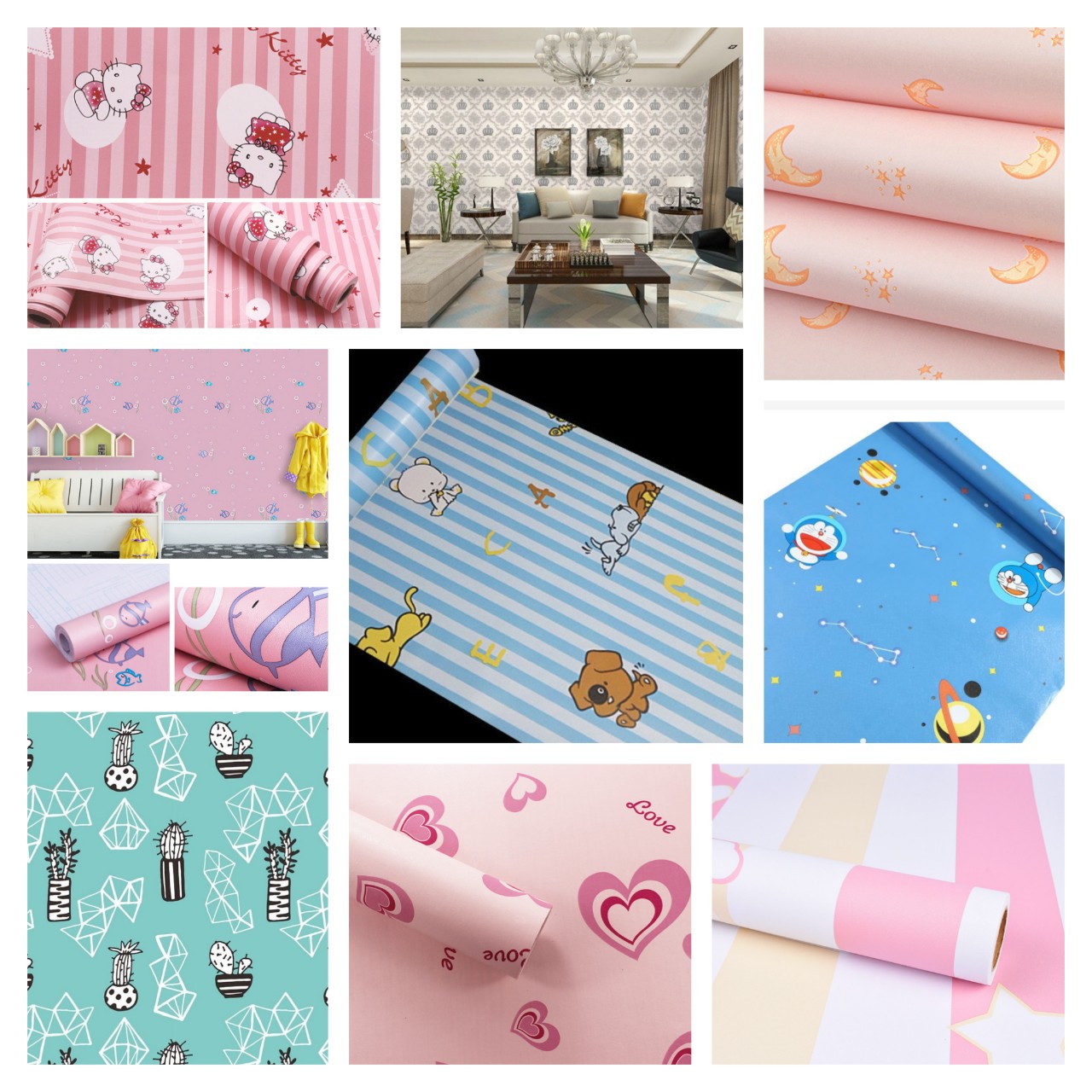 Decal giấy dán tường cho trẻ em BST02 CUỘN 5M