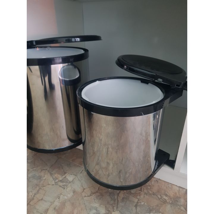 Thùng Rác Tròn Gắn Cánh tủ bếp 14l
