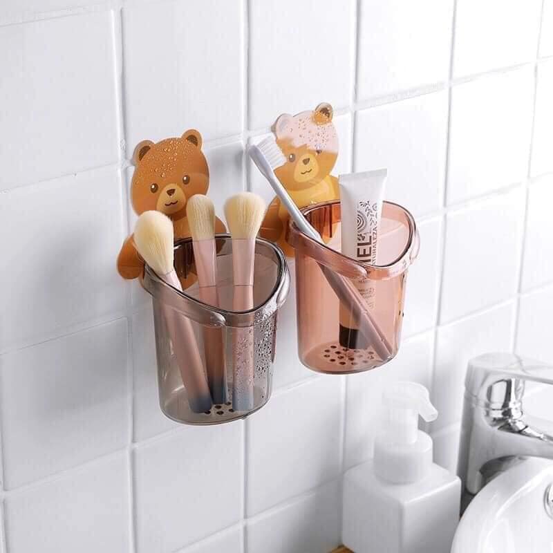 Cốc đựng bàn chải đựng đồ đa năng hình gấu