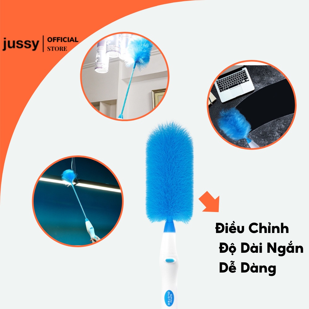 [SIÊU BỀN] Chổi quét bụi tĩch điện đa năng, Chổi quét bụi thông minh tự động xoay 360 độ, sủ dụng cho ô tô, máy tính, bàn thờ, có thể rút gọn gàng - Chổi lông quét tích điện, Chổi quét mạng nhện, cây chổi lông quét bụi