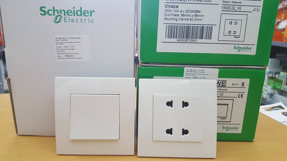 Công tắc đơn 2 chiều Vivace - Schneider