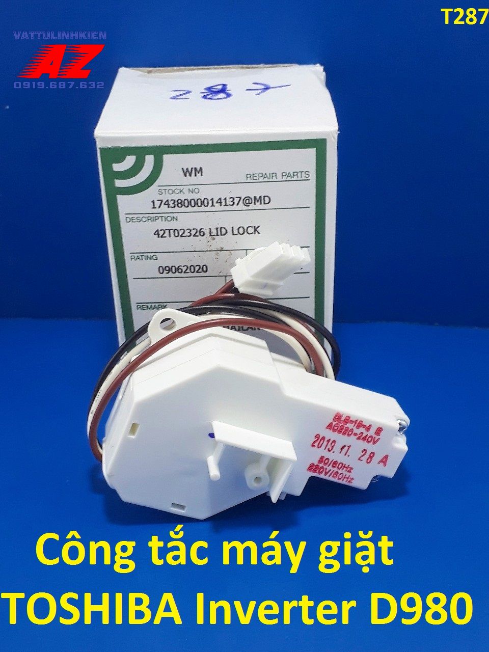 Khóa của máy giặt toshiba inverter d980