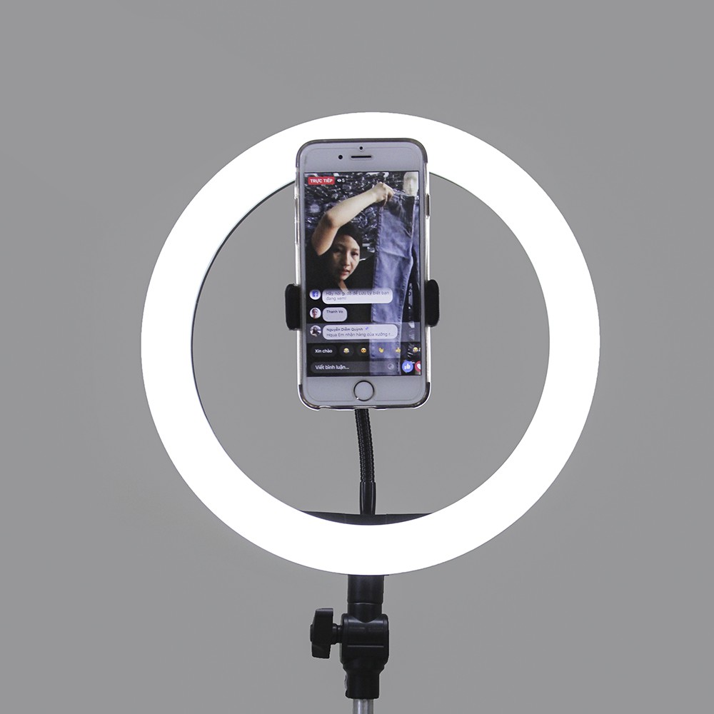 [CHẤT LƯỢNG] Bộ Đèn Led Livestream Size 26cm (Kèm Cả chân 2M & kẹp điện thoại)