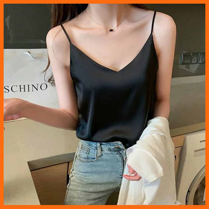 Áo 2 Dây nữ Lụa Hàn cao cấp MADELA, Áo hai dây lụa Vintage