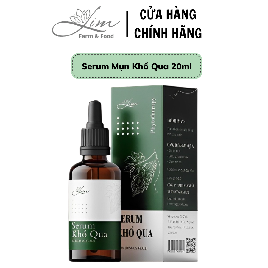 Serum mụn khổ qua lim farm&food 20ml