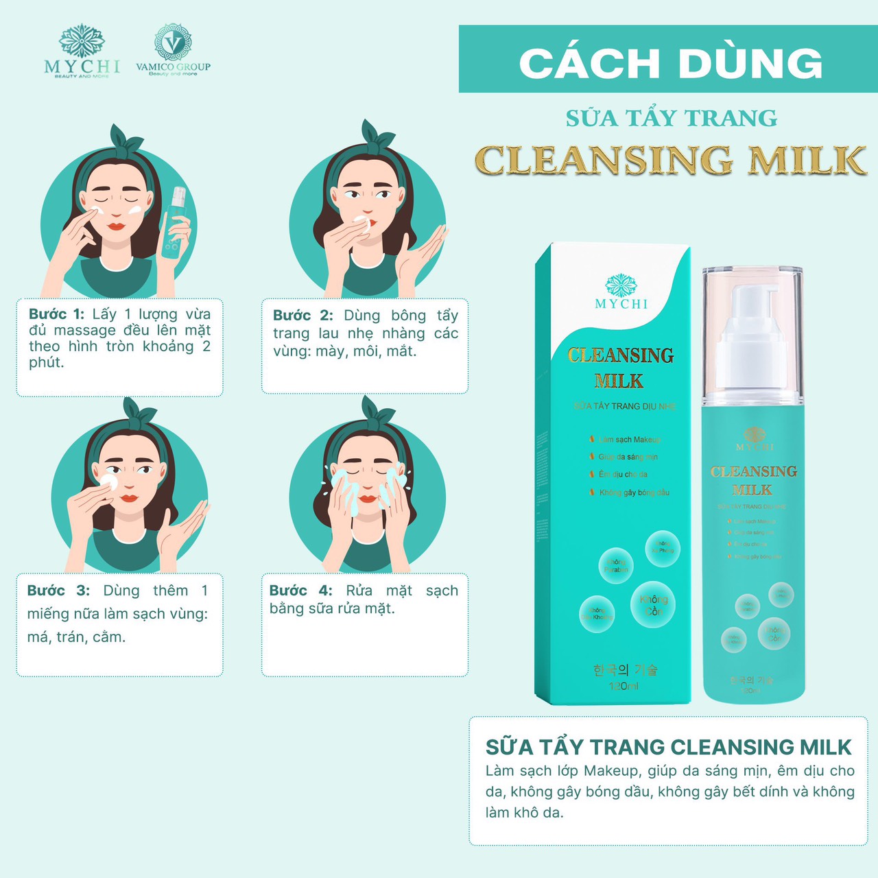 Sữa tẩy trang Mychi(Cleansing Milk)
