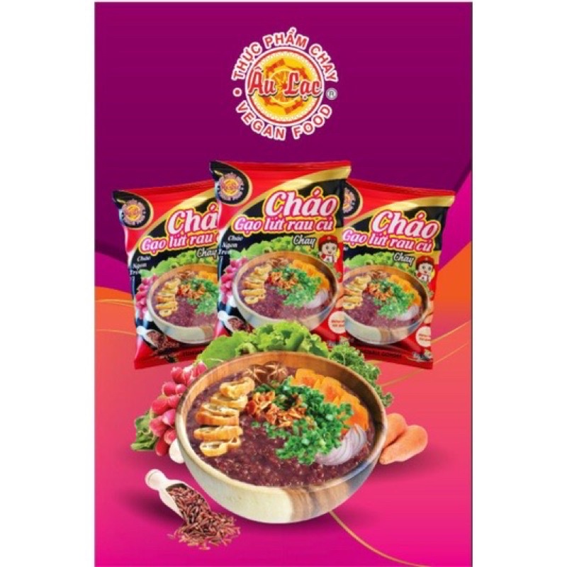 Cháo gạo lứt rau củ âu lạc 46g