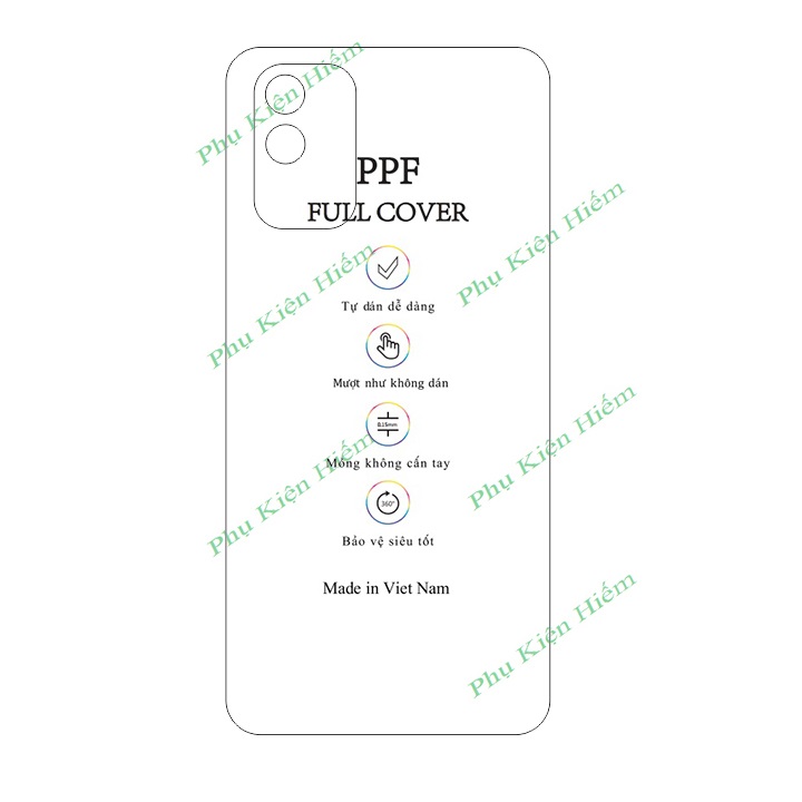 Dán dẻo PPF Oneplus 9R mặt lưng – Tặng cường lực camera