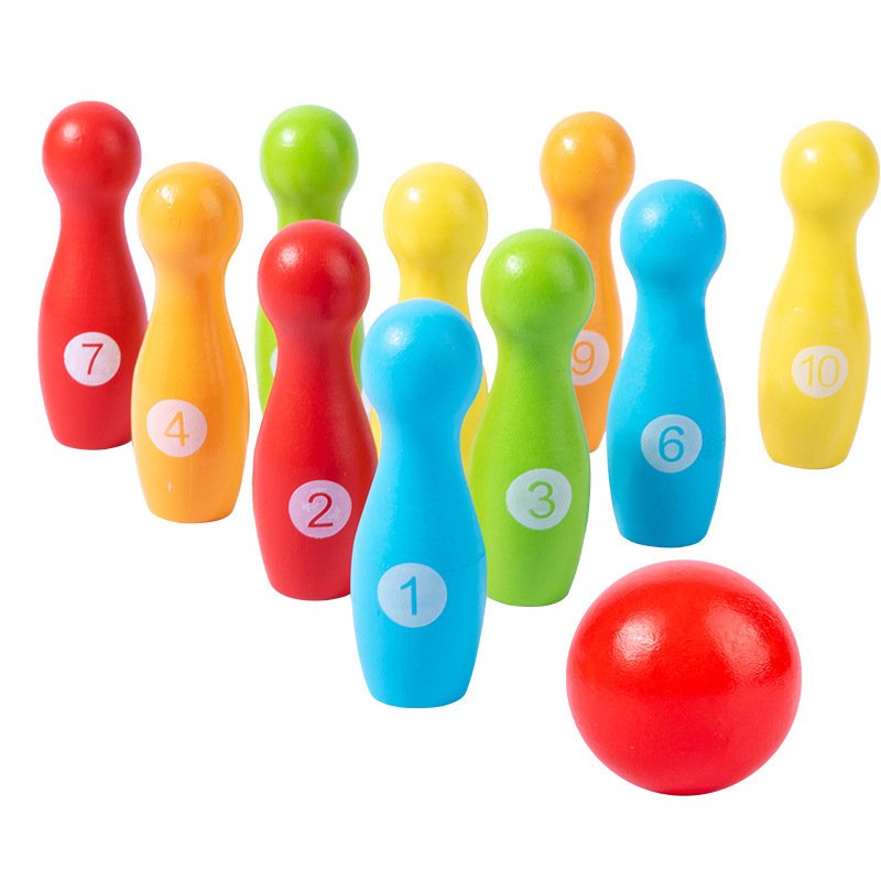 Trò chơi Bowling bằng gỗ cho trẻ em