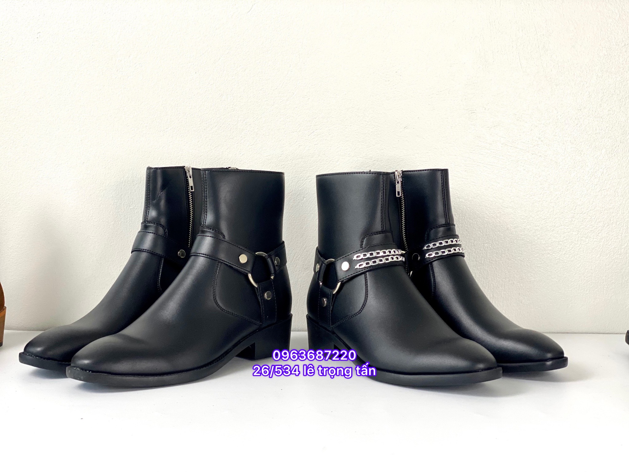 [Đế cao] Harness Boots Nam Classic, bốt cao cổ kéo khoá