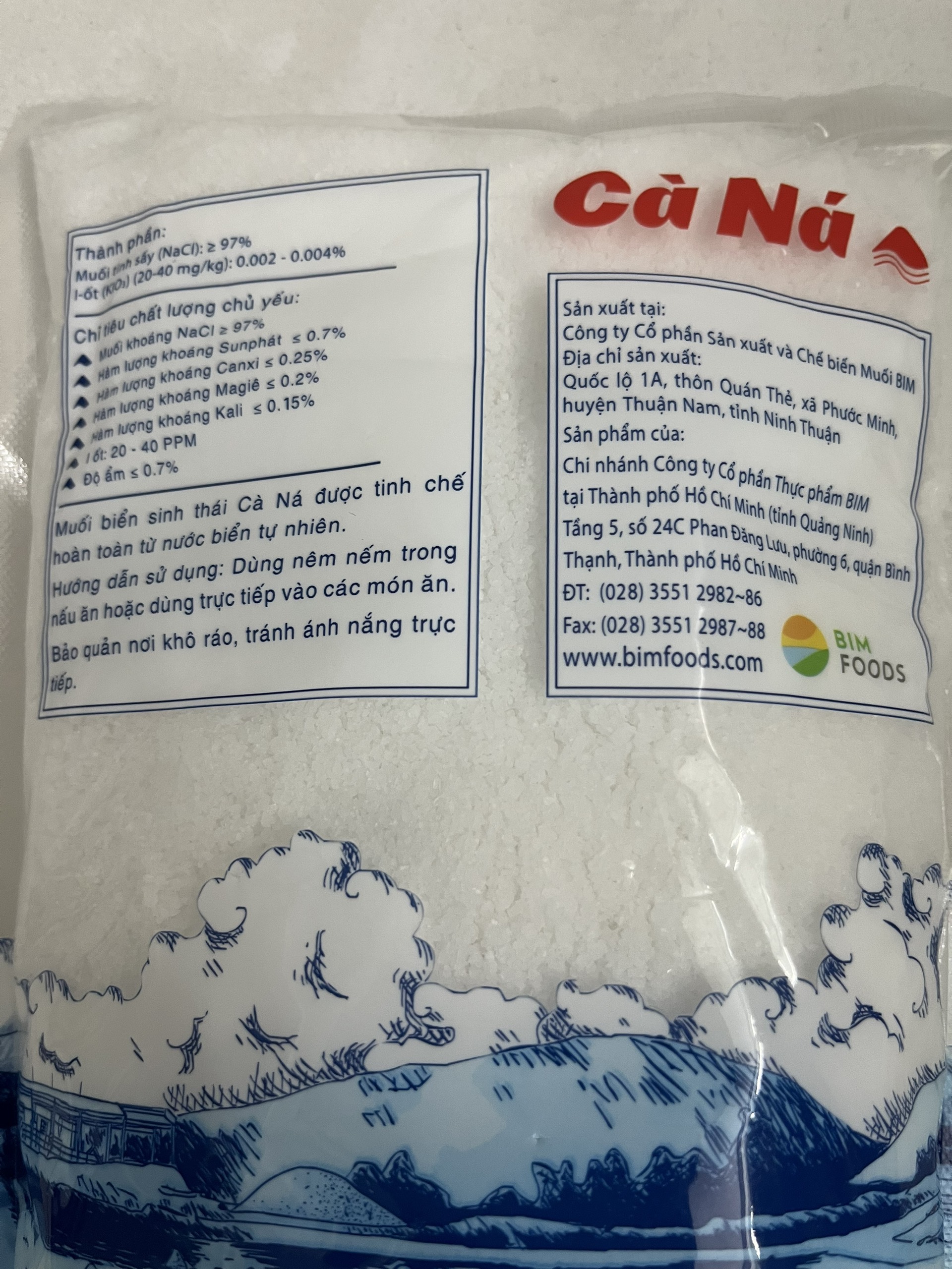 [HCM]Muối Biển Sinh Thái - Cà Ná Có I - Ốt 1kg (DATE LUÔN MỚI)