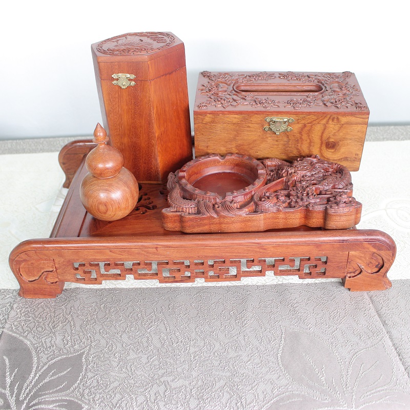 Khay trà Cuốn thư gỗ Hương Đá