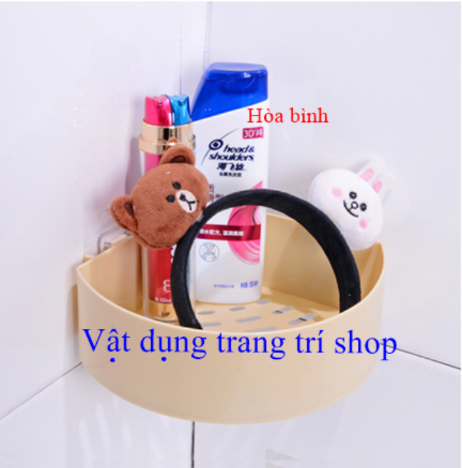 Kệ Góc Dán Tường siêu chắc Sơn tĩnh điện (kèm 2 miếng dán)