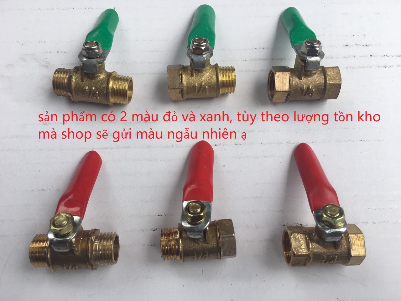 Van khóa ren M13 (1/4') , van gạt ren 1/4