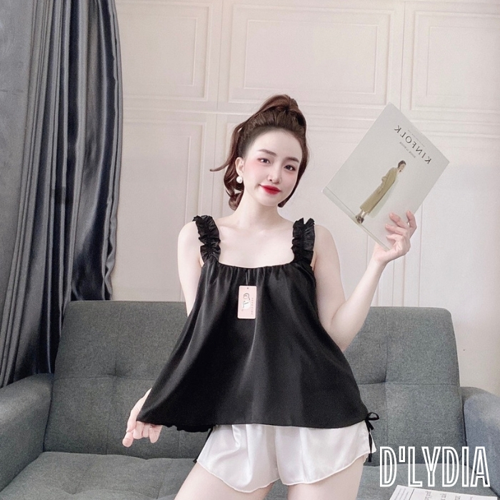 Đồ ngủ nữ sexy lụa satin 2 dây cao cấp D'LYDIA DN01