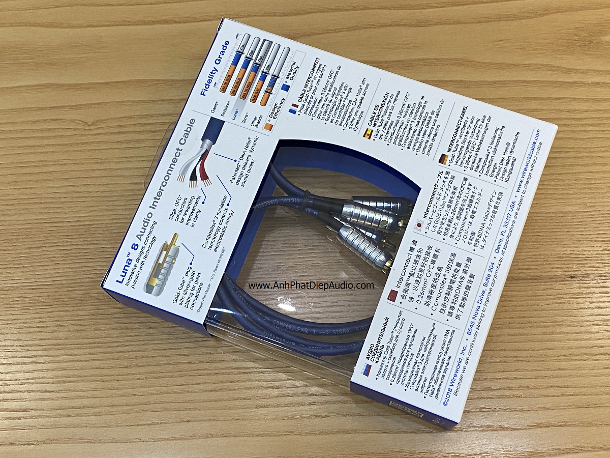 Dây tín hiệu WIREWORLD Luna 8 Interconnect Pair 1M