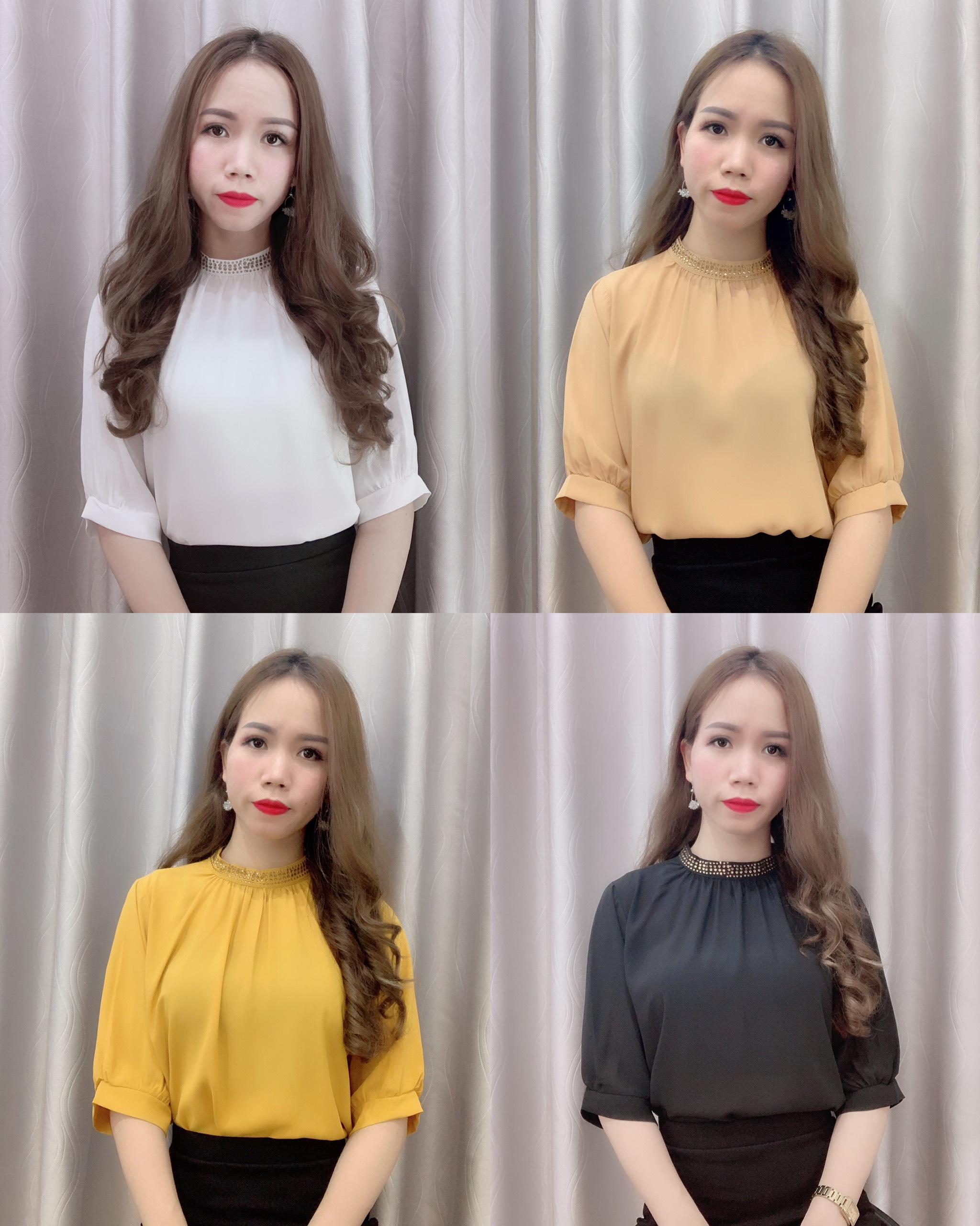 [XẢ KHO 3 NGÀY] Áo Sơ Mi Công Sở Nữ, Áo Sơ Mi Kiểu Cổ Đá