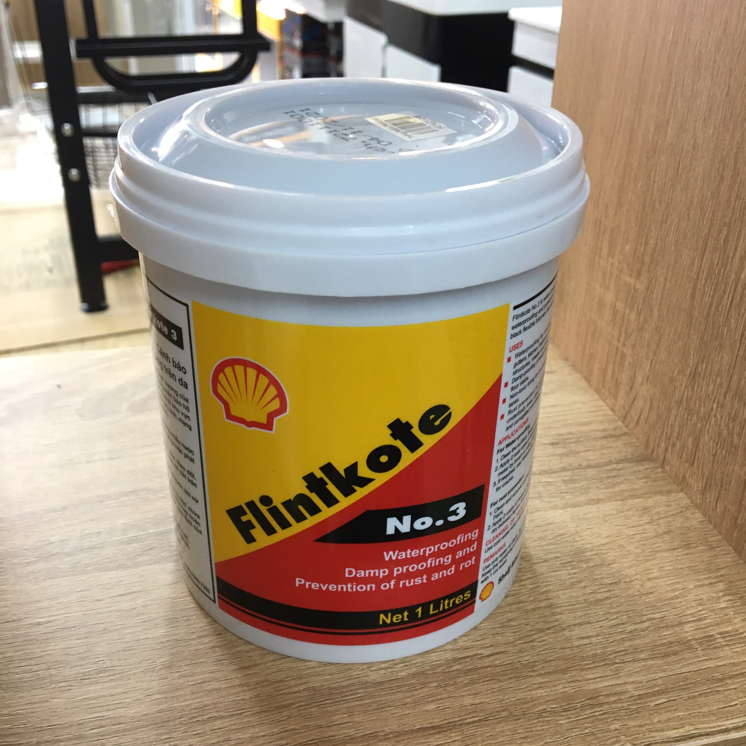 Flintkote chống thấm 1kg, 3kg5, 18kg - Sơn chống thấm hiệu quả cho hồ nước và hồ cá Koi, Sơn chống thấm gốc bitum 1L, 3,5L ,18L