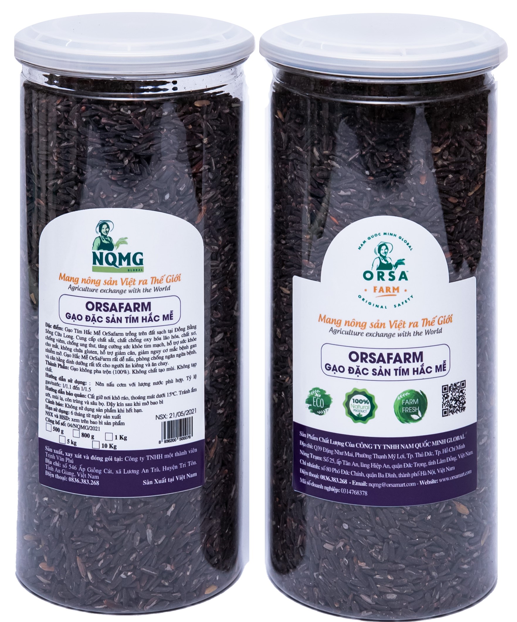 Orsafarm Đặc Sản Gạo Tím Hắc Mễ (5kg)