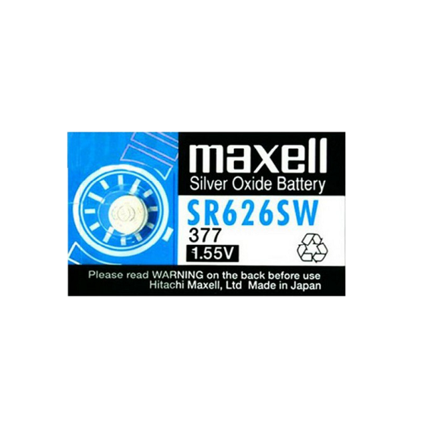 Pin SR626SW / 377 Maxell 1.55V Lithium - vỉ 5 viên