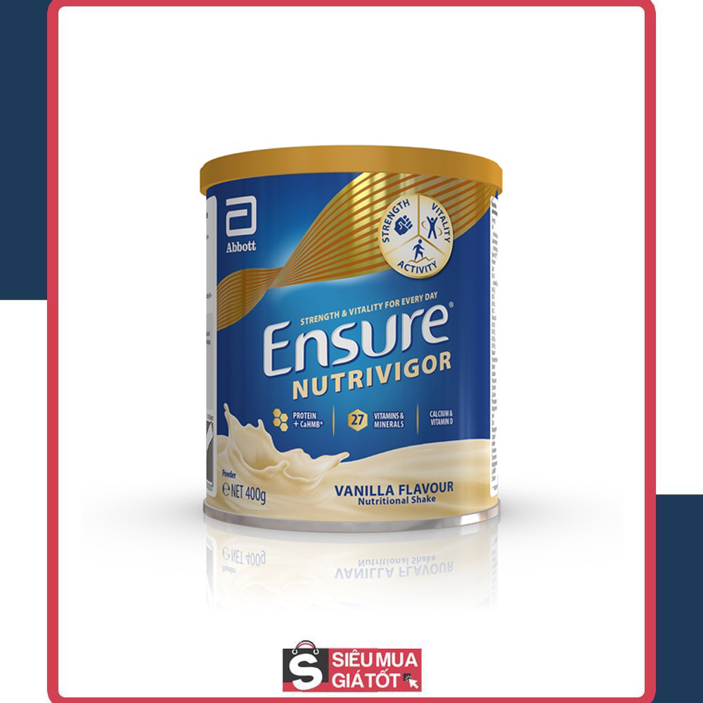 SỮA BỘT ENSURE NUTRIVIGOR SHAKE VANILLA 400G - ANH [Date 6.2025]
