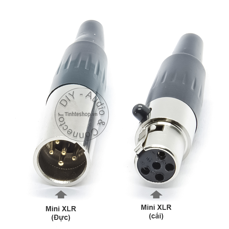 1 chiếc - Đầu hàn jack mini XLR 5pin đực OD5mm
