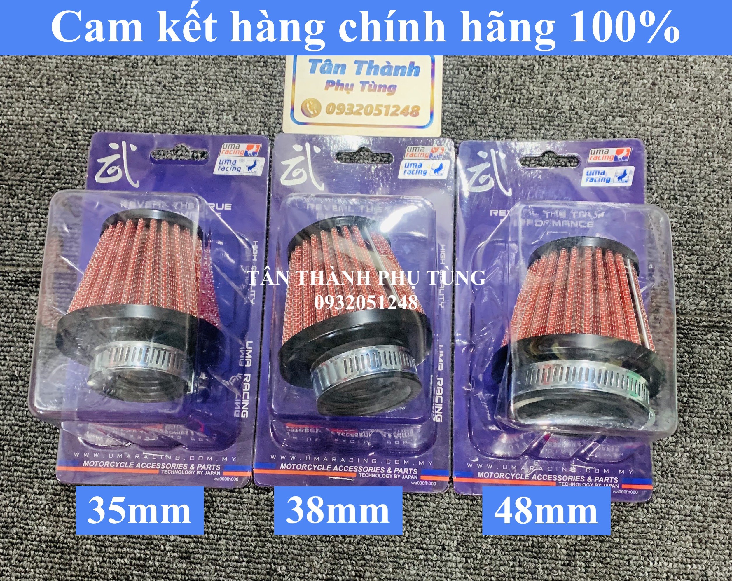 Pô e bánh ú uma chính hãng họng: 35mm, 38mm, 48mm