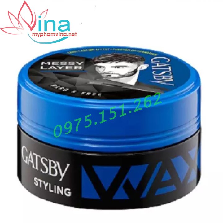 Wax tạo kiểu tóc Gatsby Hard Free xanh 75gr - xanh dương