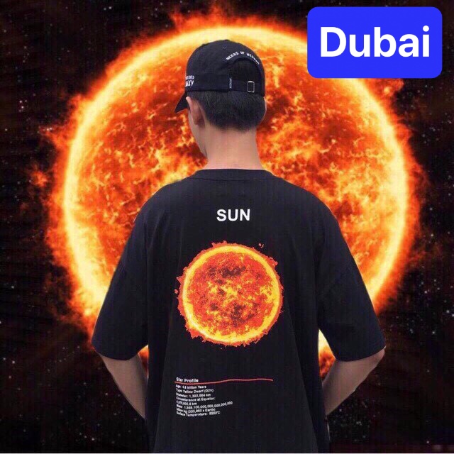 ÁO THUN ĐEN SAO HỎA NAM NỮ FORM RỘNG TAY LỠ HÀN QUỐC MẠNH MẼ SÀNH ĐIỆU VẢI DÀY MIN - DUBAI FASHION