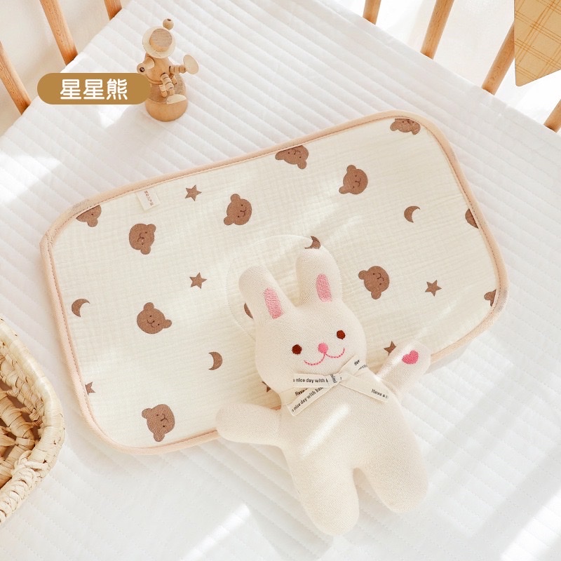 Gối Xô Nhăn Sợi Tre Mềm Mịn 10 Lớp Thấm Hút Mồ Hôi Cho Bé Sơ Sinh Ngủ Ngon (Inbox Shop chọn mẫu)