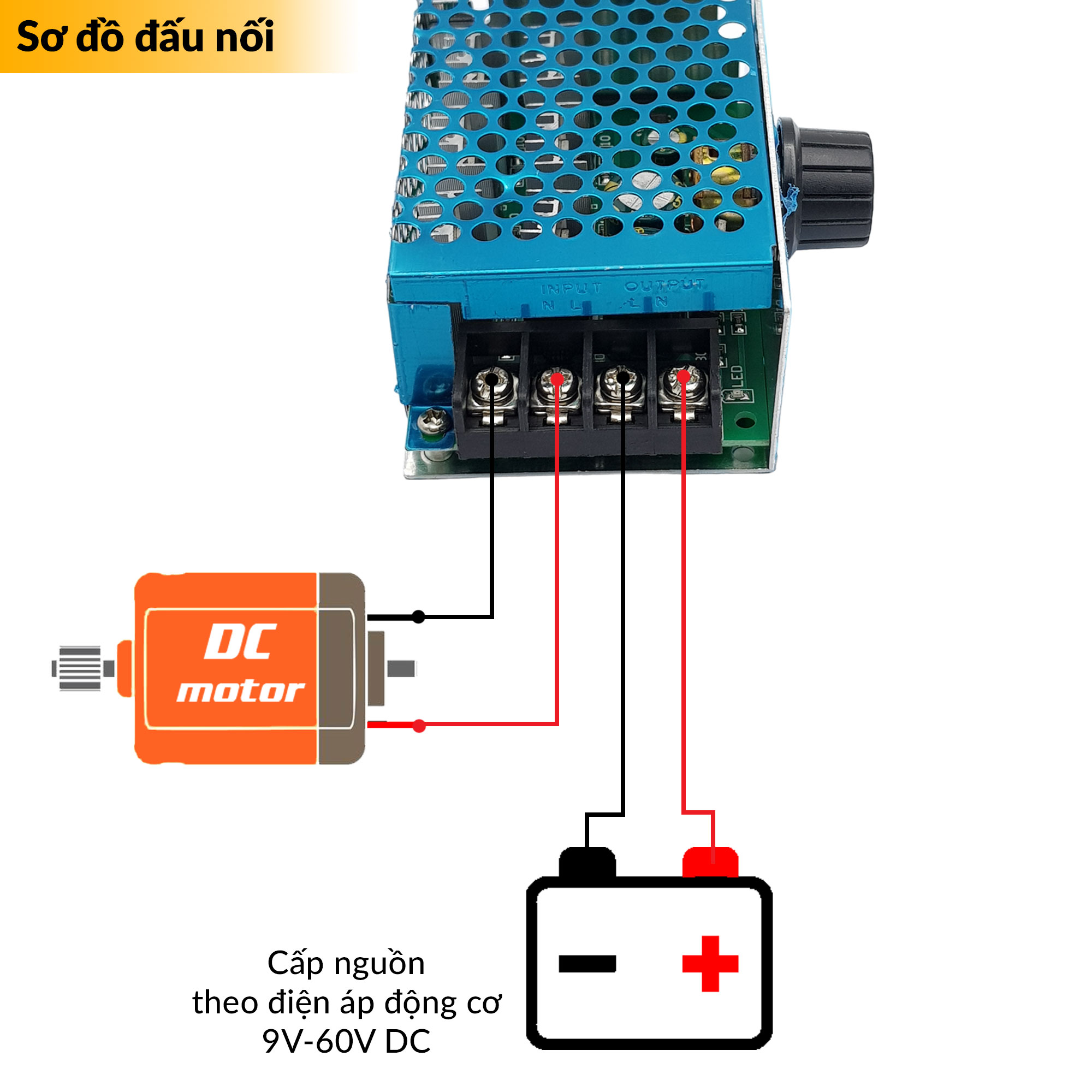 Bộ điều khiển tốc độ động cơ DC 40A