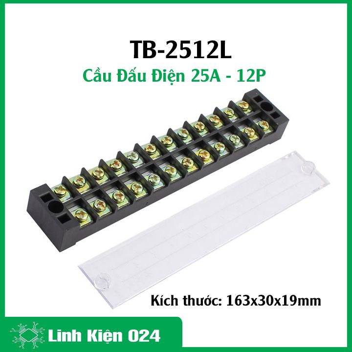 Cầu đấu điện tb-2512 điện áp 600v 25a 12p