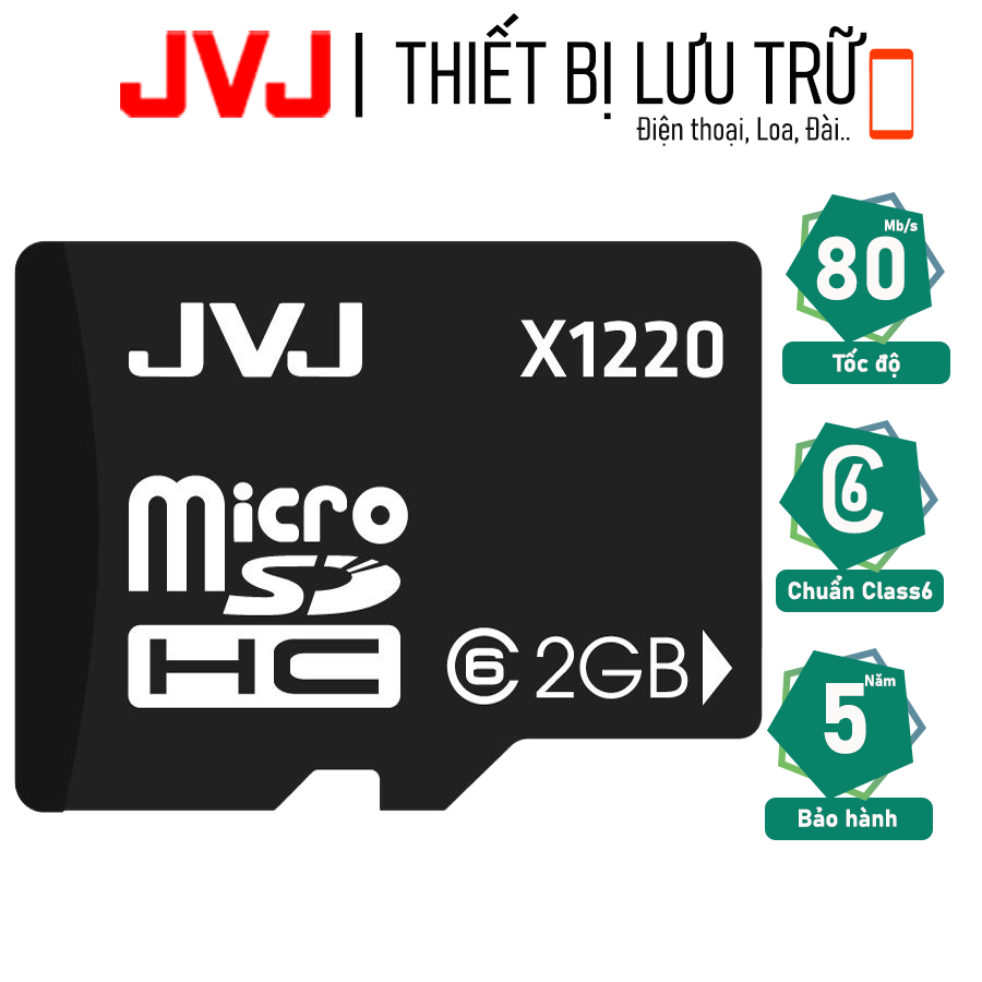 Thẻ nhớ 2G JVJ class 6 microSDHC tốc độ cao
