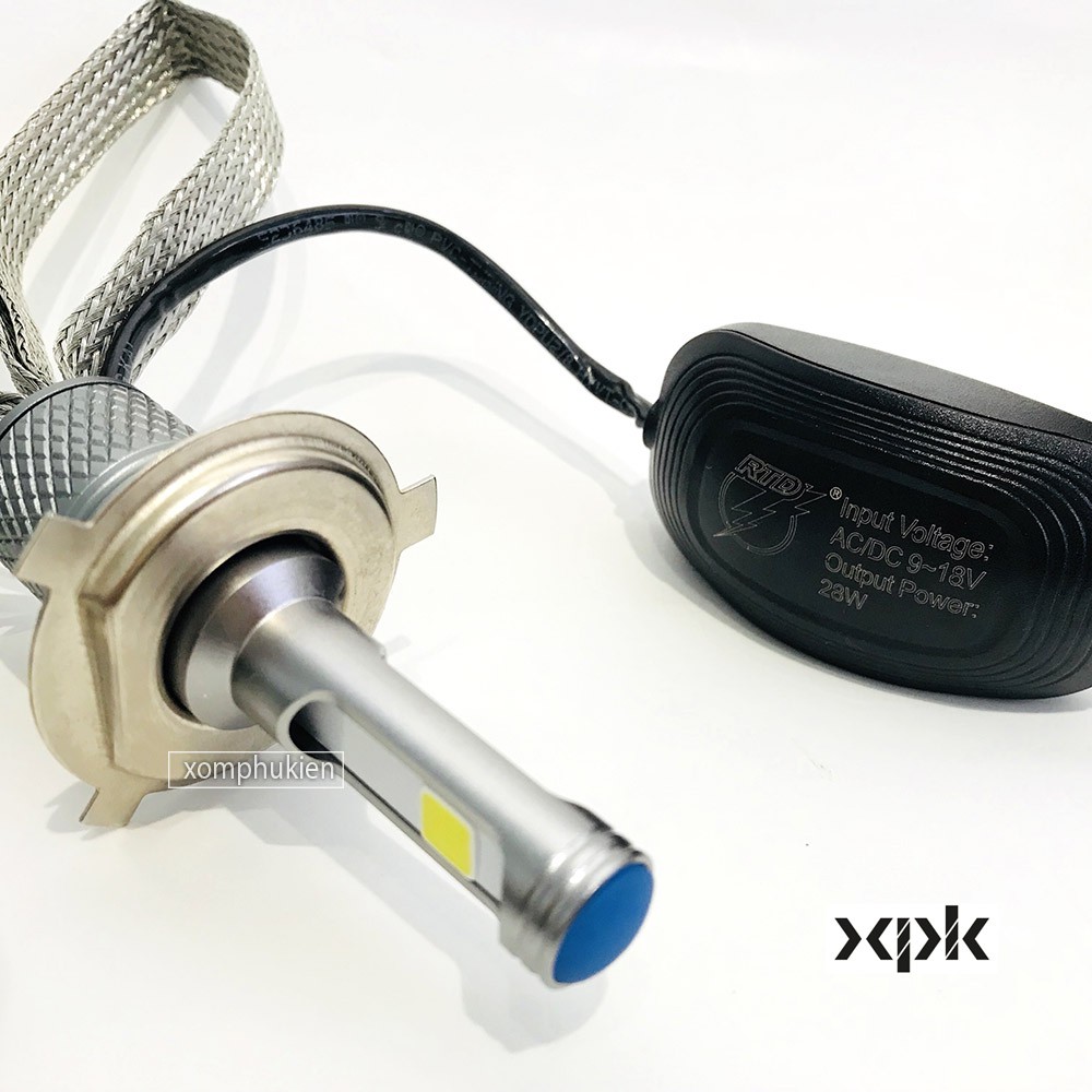 [HCM]Đèn Pha Led 2 Tim R.T.D H4 Sáng Tốt Gắn Xe Máy [ 1 Chiếc ]