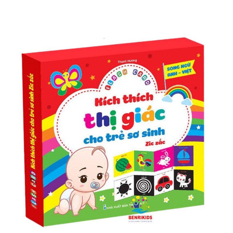 Set of 40 card flash card folding visual stimulation for newborn 0 to 12 months old brain Development