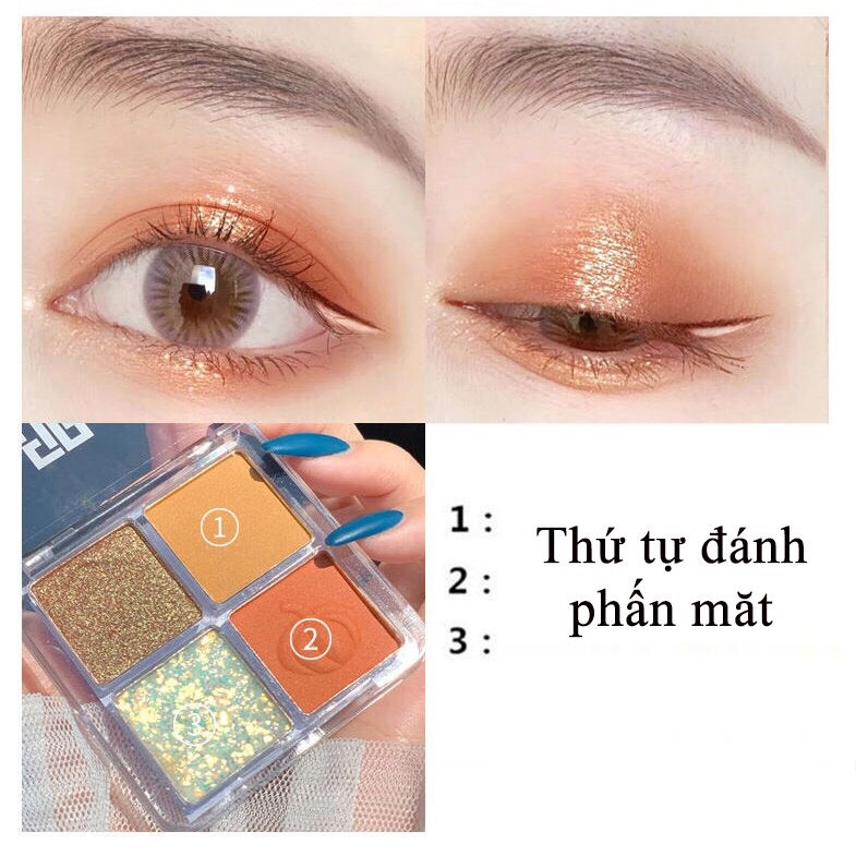 Bảng Phấn Mắt 4 Ô DIkalu