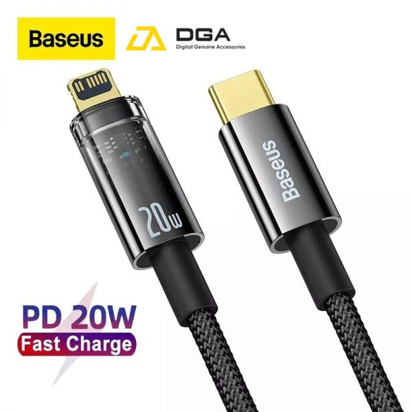 Cáp Sạc nhanh Tự Ngắt Gen2 Baseus Explorer Series cho iPhone/ iPad (Auto Power-Off, PD 20W Fast Charging Data Cable )