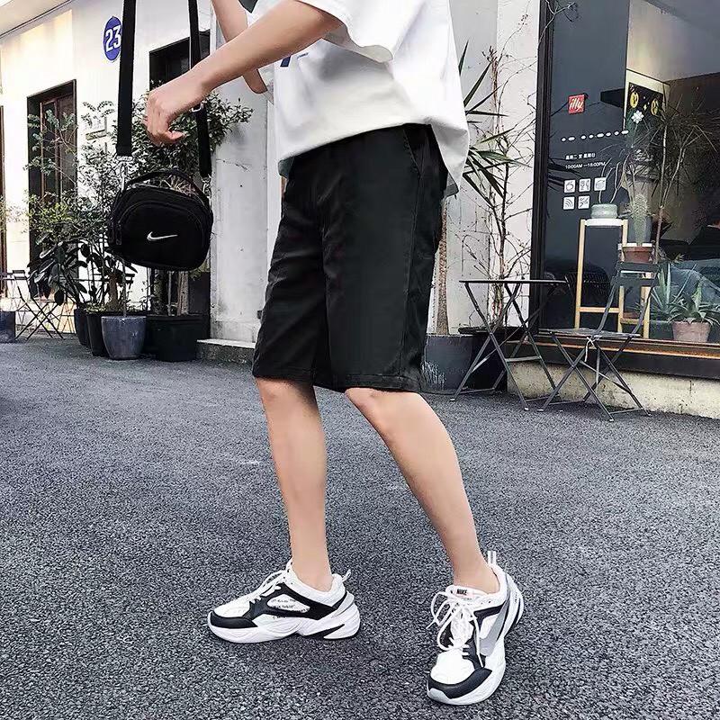 [HCM]Quần Short Kaki Màu Đen Trơn Unisex Phong Cách Thời Trang Hàn Quốc Cá Tính Chất Kaki Dày Dặn Thoáng Mát Đủ Size