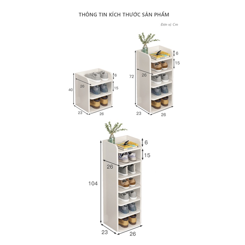 [Hàng Cao Cấp] Kệ giày gỗ 3, 5, 7 tầng , đủ mẫu để bạn lựa chọn. kệ để giày
