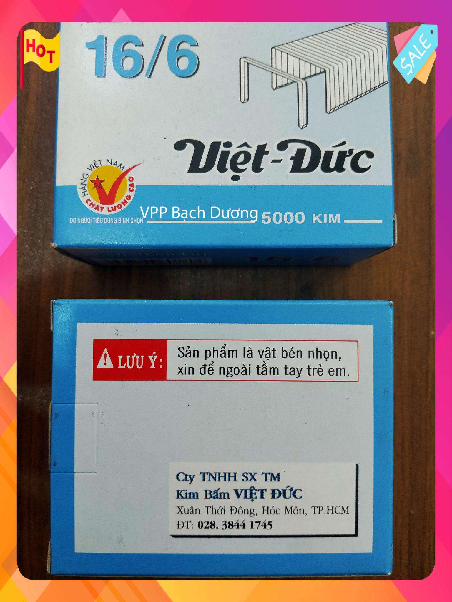 Kim bấm gỗ 16/6 Việt Đức - hộp/5000 kim
