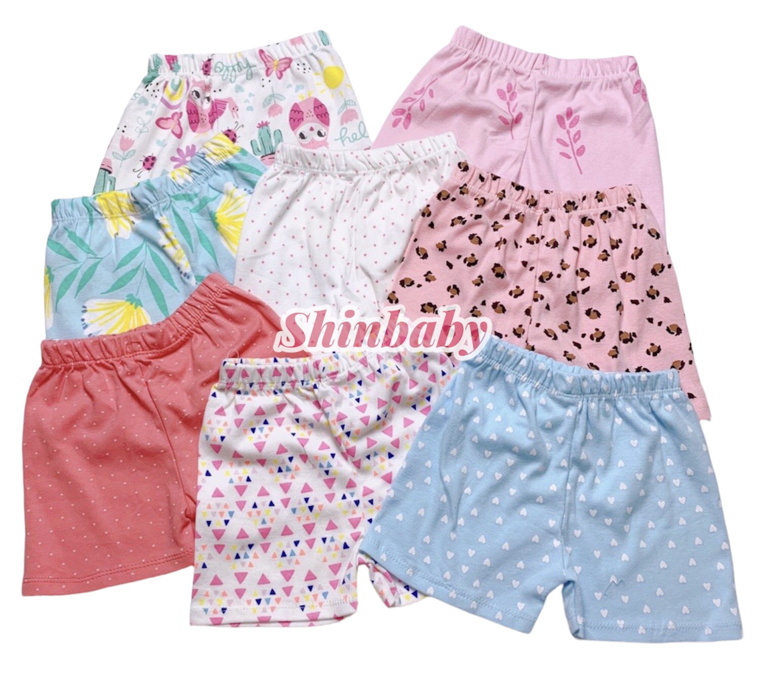 Cute cotton shorts made from synthetic fabric soft and comfortable
