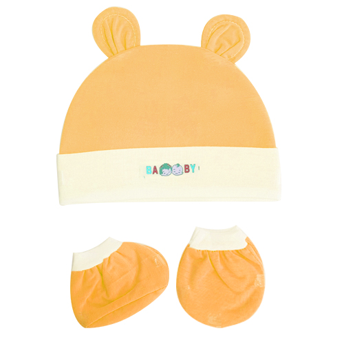 [HCM]Bộ nón vớ sơ sinh cho bé từ 0 - 3 tháng (gồm 1 nón 2 vớ tay 2 vớ chân)