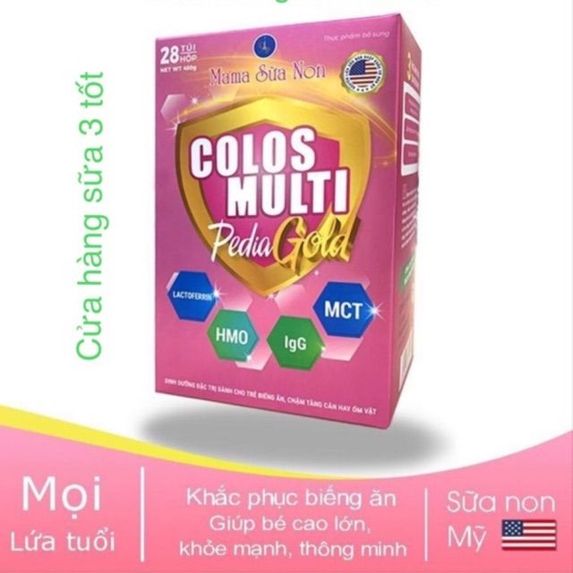 [ MẪU MỚI ] Mama sữa non colos multy pedia gold