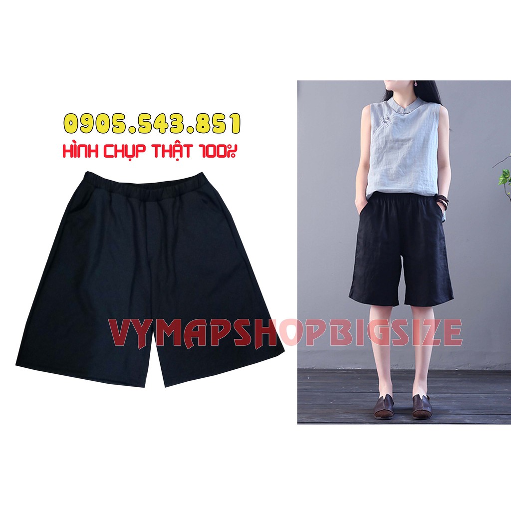 ??quần ngố unisex ống rộng cao cấp bigsize 70-100kg??