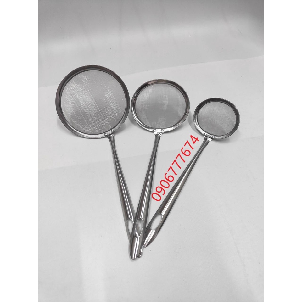Vá vớt bọt / hớt bọt inox dạng lưới khít , mịn [Ảnh thật] [Có sẵn]