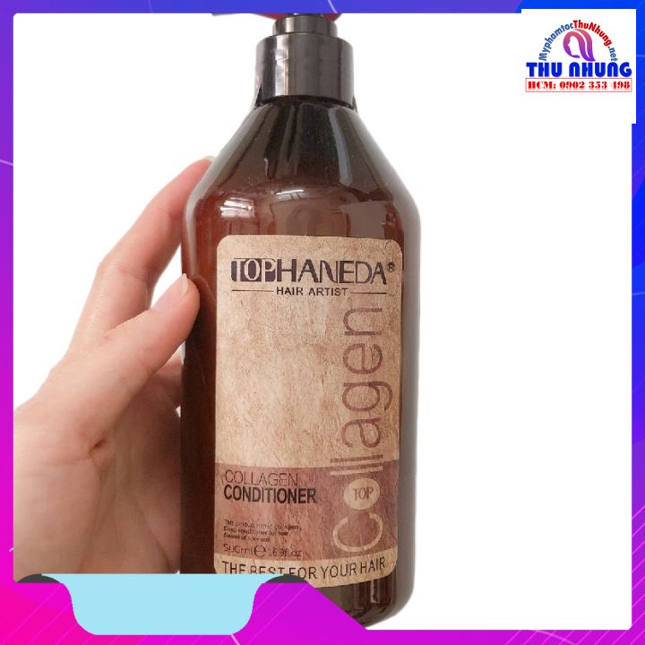 [+tặng mũ trùm][HCM]Dầu xả Top Haneda Collagen siêu mượt tóc 500ml