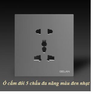 Ổ cắm đôi 5 chấu đa năng